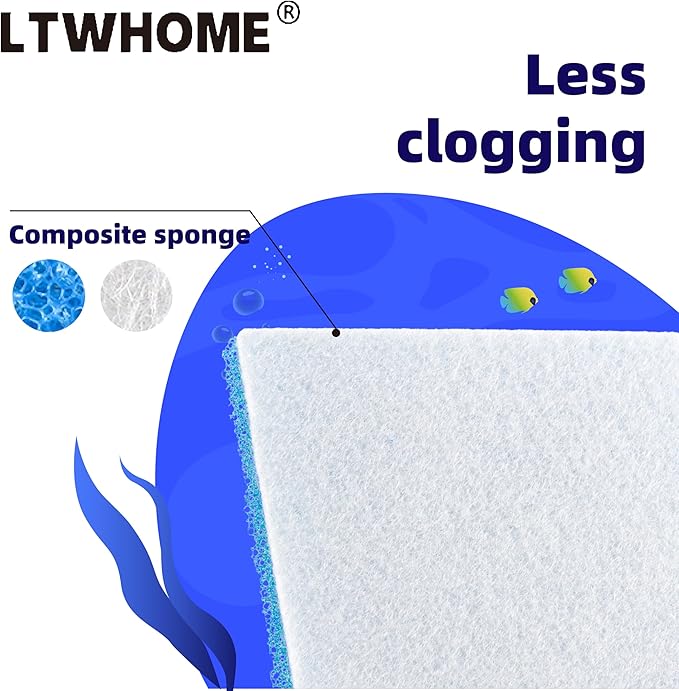 Compatible Poly Foam Pad Replacement for Fluval C3 Power Filter, Fluval C Clip-On Filter Foam (Pack of 10)