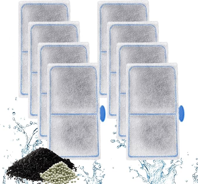 driamor 8 Pack Filter Cartridges Compatible with EF-S Element and BF5 BETTAFLO Filter, Thickened Fish Tank Replacement Filters Cartridge with Zeolite