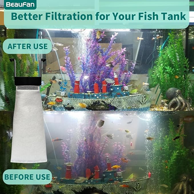 Set of 6 200 Micron Filter Bag Fit for Innovative Marine Fusion Pro 2 AIO 10/14/20/25/40L and Fusion AIO 15/20/25 Desktop Aquarium