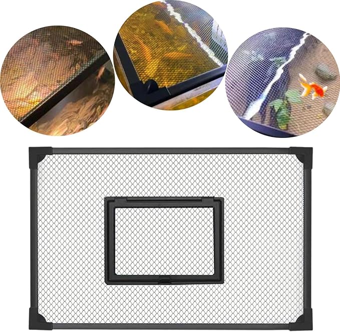 Tank Lid Cover Aquarium Screen Assembly Easy Installation Replacement Aquarium Hood Tank Lid, 60cmx40cm