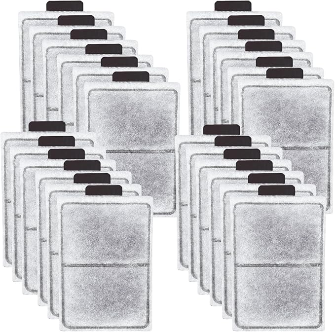 24 Pack PF-L Fish Tank Filter Cartridges, Aquarium Filter Cartridges Replacement Compatible with Top Fin Silenstream PF20, PF30, PF40 and PF75 Power Filters