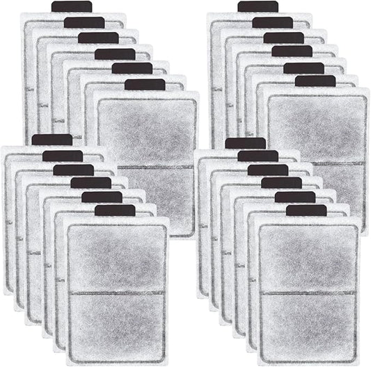 24 Pack PF-L Fish Tank Filter Cartridges, Aquarium Filter Cartridges Replacement Compatible with Top Fin Silenstream PF20, PF30, PF40 and PF75 Power Filters