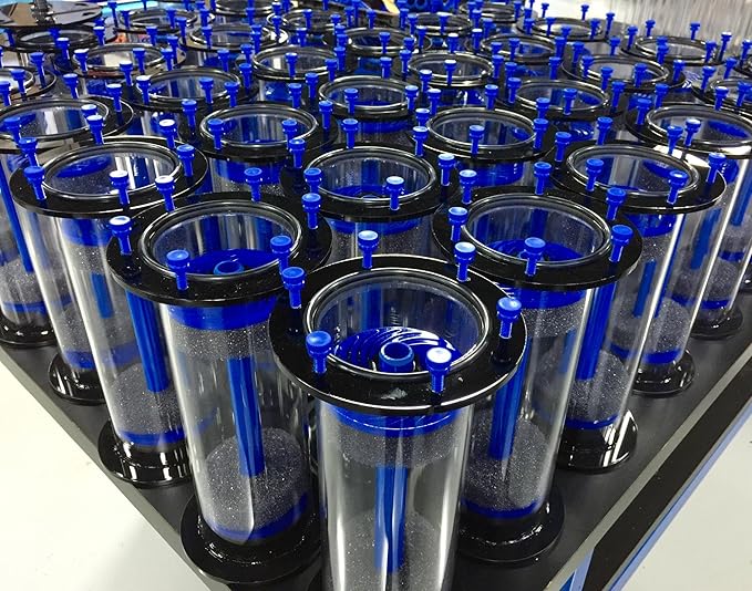 White 4-18 Filter Media Chamber Reactor for Aquarium | High Media Volumes with Evenly Distributed Flow Maximize Water Media Contact Time for Freshwater & Saltwater Marine Reef Fish Tank