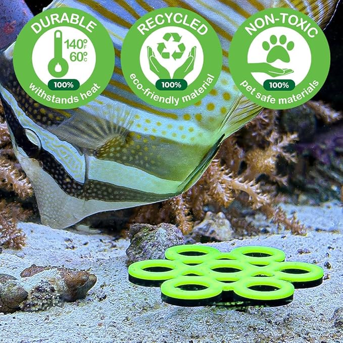 GlowRack UV Sand Frag Rack – Reef-Safe Coral Propagation Holder | Holds 7 Standard ½” Frag Plugs | Low-Profile, Substrate Base | Glows Under Reef Lighting | Handmade Aquarium Decor (UV Green)