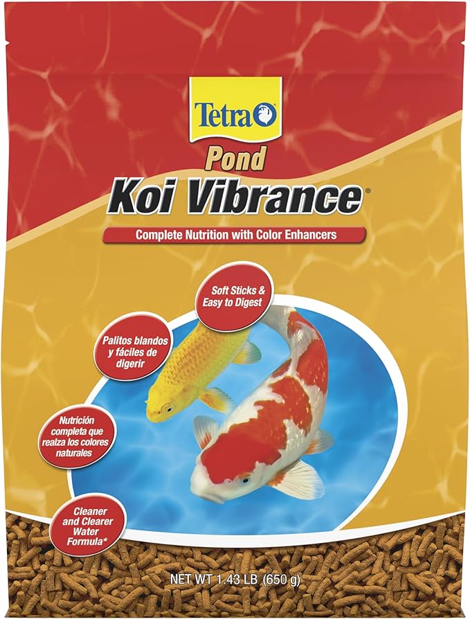 TetraPond Koi Vibrance 1.43 Pounds, Soft Sticks, Floating Pond Food