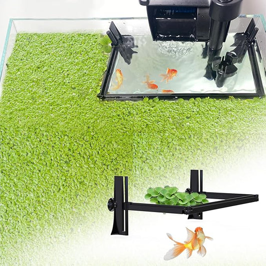 Pryitier Aquarium Floating Plant Barrier, Floating Plant Corral Self Adjusts to Water Level Fish Tank Fence Keeps the Floaters Away from the Filter