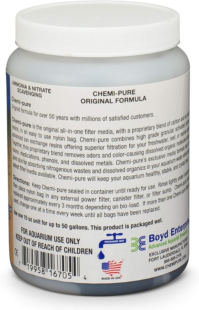 Boyd Enterprises ABE16705 Chemipure Filter Media for Aquarium, 10-Ounce (Pack of 3)