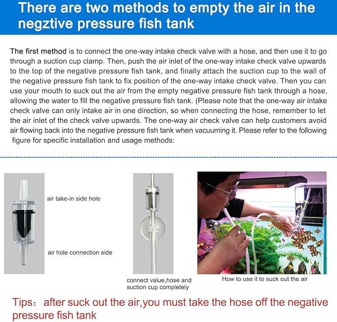 Negative Pressure Aquarium Fish Tank Cool Fish Tank Aquarium Water replenishers Water Level auto-Refill Maintenance