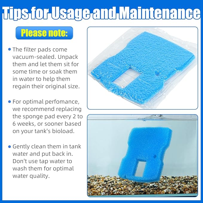 AQUANEAT Replacement Sponge Filter Pad Compatible with VIVOHOME 530/660 GPH or CUF-6000 Pond Filter Pump Fountain (1pcs)