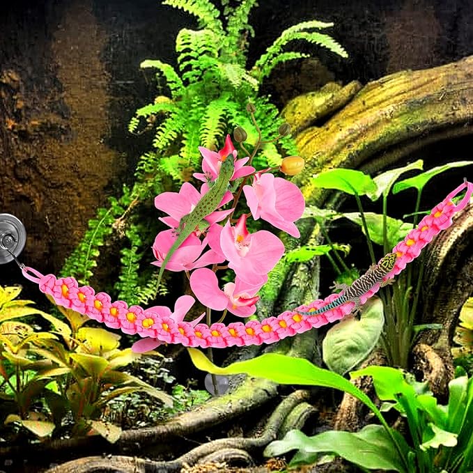 Amphibian Vines Plants,Amphibian Hanging Plants, Terrarium Plants Gecko Tank Accessories with Suction Cups Plants Terrarium Decor for Hermit Crab Lizards Geckos Snake