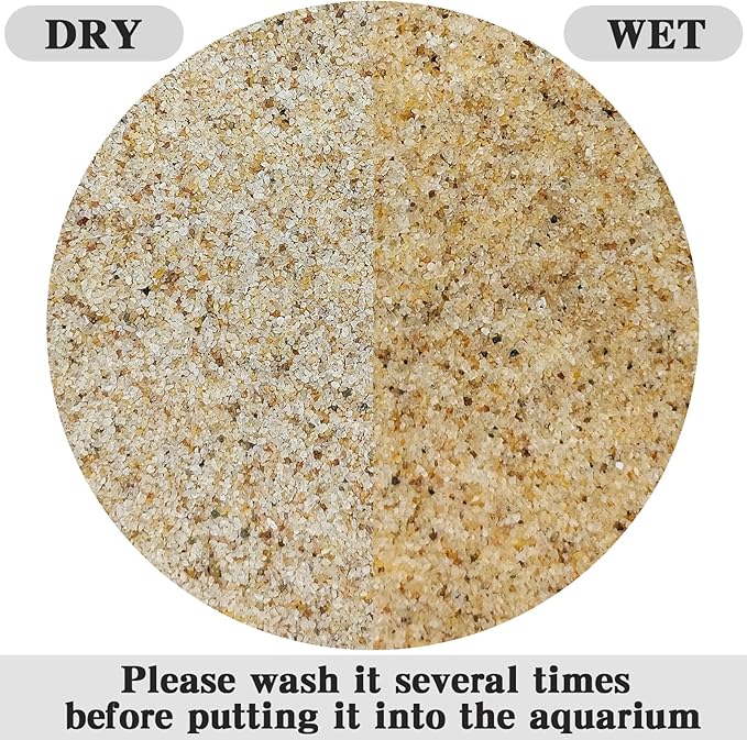 FANTIAN 5 lbs Aquarium Silica Sand. 0.4-0.8 mm Mini Gravel Substrate for Fish Tank, Plants Potted, Fire Pits, Candle, Vase Filler and Crafts