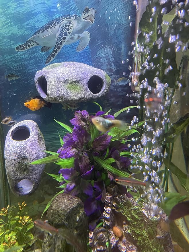 Aquarium Decor Magnetic Rock Cave Ornament – Wall-Mounted Fish Tank Accessory