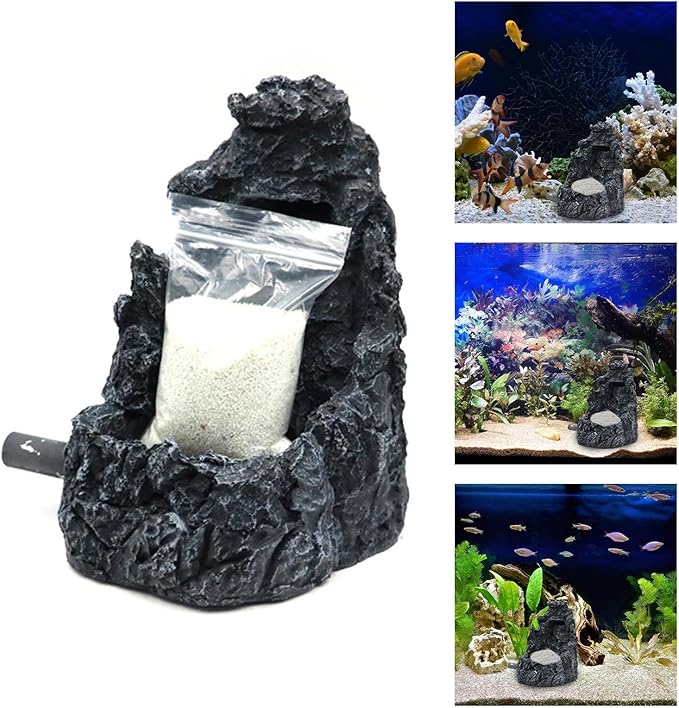 Easyly to Assemble Resins Sand Waterfall Decoration for Aquariums Enhancing Natural Water Flows for Fish Wellbeing Fish Tanks