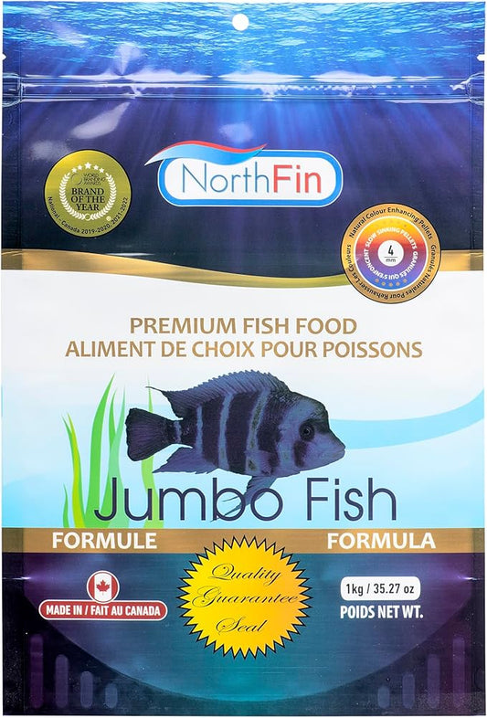 Northfin Fish Food Jumbo Formula Slow Sinking Pellets (4mm 1kg)