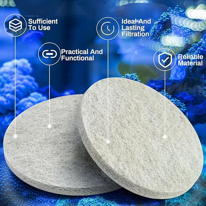 Tranqun 12 Pack Filter Pads Compatible with Fx4 Fx5 / Fx6 7.09 x 7.09 x 0.63 Inch Ammonia Remover Pad Replacement Cellucotton Aquarium Filter Accessories