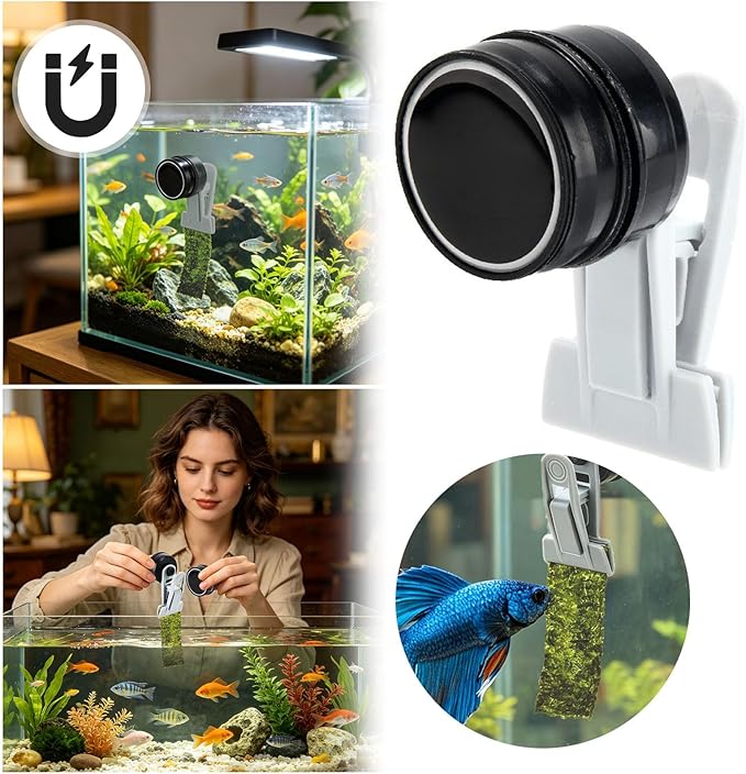 Goldfish Feeder, Portable Fish Tank Feeder, Portable Home Fish Tank Feeding Ring, Functional Automatic Fish Feeder for Small Medium Large Tanks, Aquatic Pets & Betta Goldfish (White 2 Pcs)