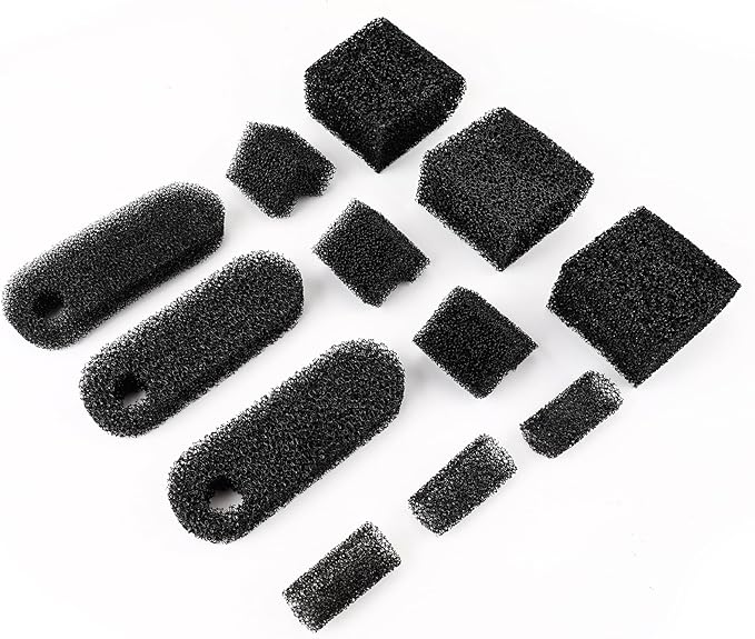 hygger Hang-On Back Aquarium Filter 5.5W Replacement Cartridges 3 Set, Activated Carbon Bio-Cotton for Small Fish Tank, Washable Reusable Filter Media for Odor Removal, Debris Filtration & Fish Safety