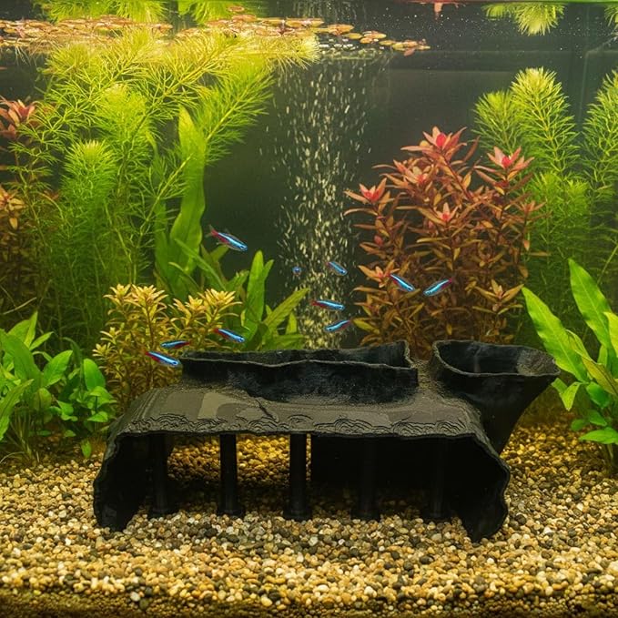 Roman Column Tunnel Freshwater and Saltwater Aquarium Cave Tunnel Easy to Maintain for Terrarium, Vivarium, Sand Yellow, L