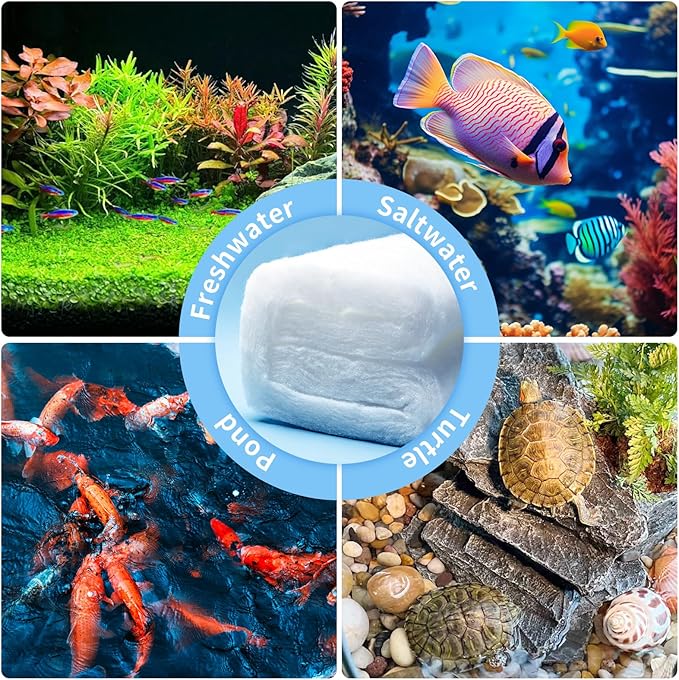 Aquarium Filter Floss Fish Tank Filter Media Aquarium Filter Pad for Fish Tank, Ponds,Garden, Saltwater,Fershwater,Plant, Trutle(39.37x3.94in White)