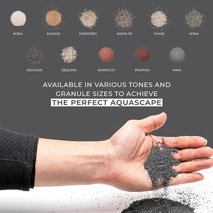 UNS Controsand - Maui, 8L - Natural Freshwater 0.4-0.9mm Black Sand for Aquascaping Planted Tanks - Aquarium, Terrarium, Paludarium Substrate for Betta, Shrimp, Fish, Jumping Spider, Turtle