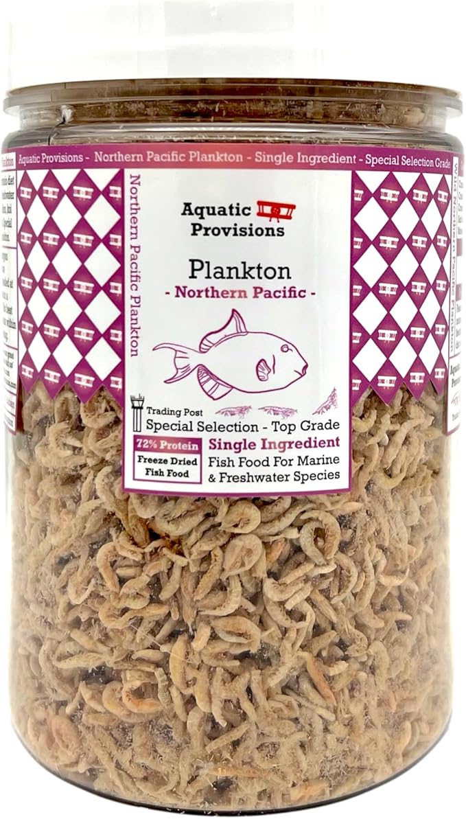 Aquatic Provisions Northern Pacific Plankton High Protein Freeze Dried Floating Fish Food 4 oz