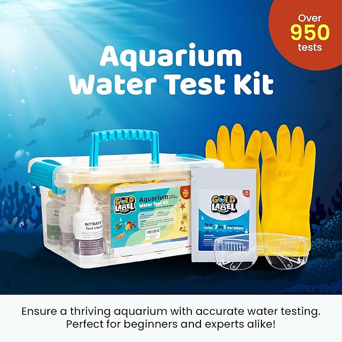 Freshwater Aquarium Master Test Kit – 950+ Tests for pH, Ammonia, Nitrite & Nitrate – Fast & Accurate Water Quality Testing – Ideal for Fish Tanks, Aquariums – Easy-to-Use Complete Kit