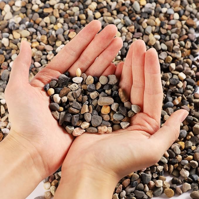 5LB 1/8-3/8 Inch Sand 100% Natural Stone Sand for Aquarium Silica Sand Decorative Sand for Landscaping Coarse Sand for Fish Tank
