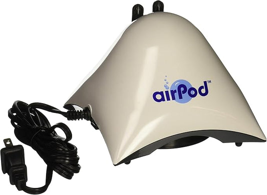 Penn Plax Air Pod Aquarium Air Pump Ultra Quiet Compact Dome Shape Dual Air Output | Multiple Size Options