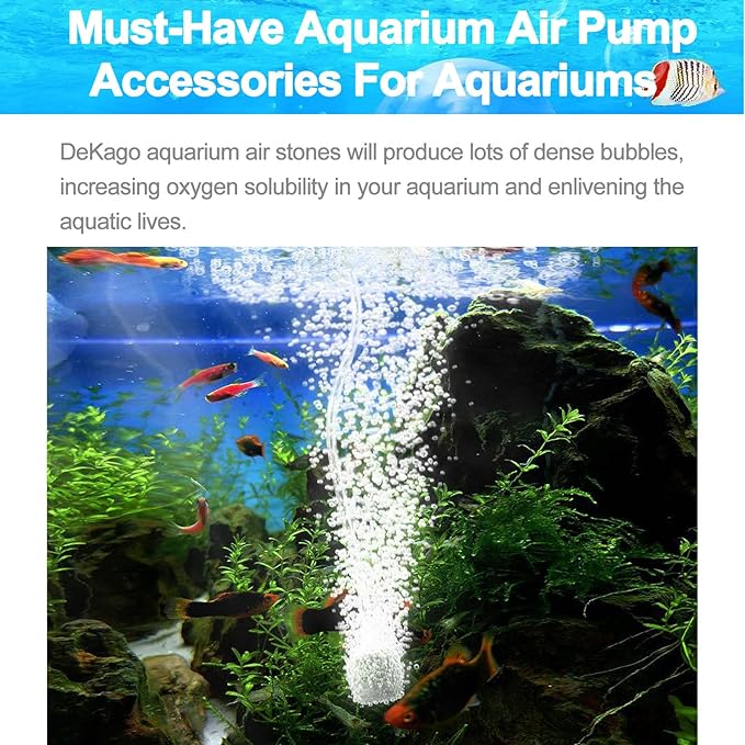 20 Pack Aquarium Air Stones - Air Pump Accessories of 1 Inch Cylinder Fish Tank Air Stone Aerator Bubble Diffuser for Nano Air Pumps Fish Tanks and Small Buckets