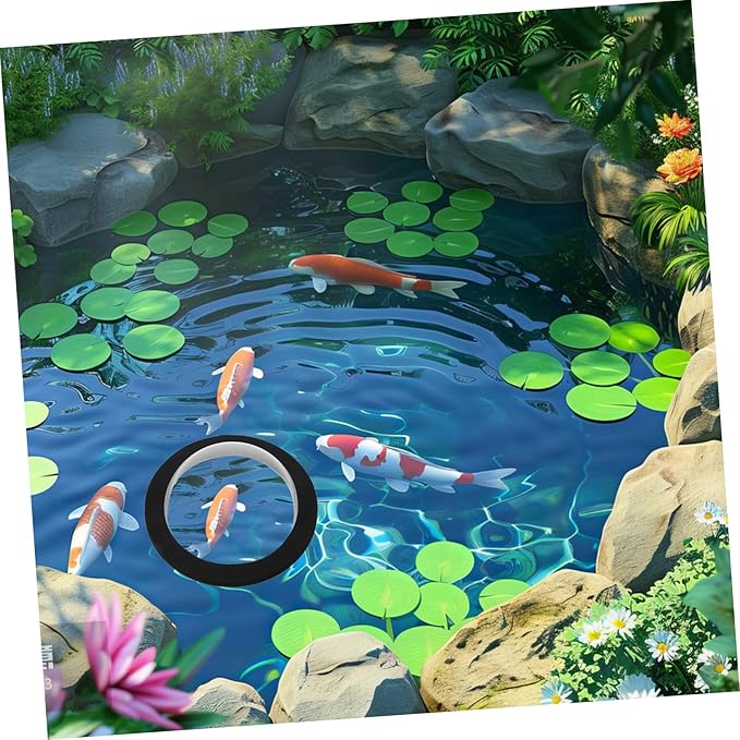 balacoo Floating Fish Dome Acrylic Cover for Fish Observation Durable Transparent Design for Outdoor Aquatic Plants Diameter with Black Base