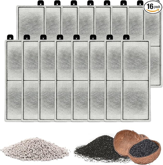 16-Pack Aquarium Filters Cartridge Replacement Compatible with Top Fin RF-L Large Retreat Filter Cartridges