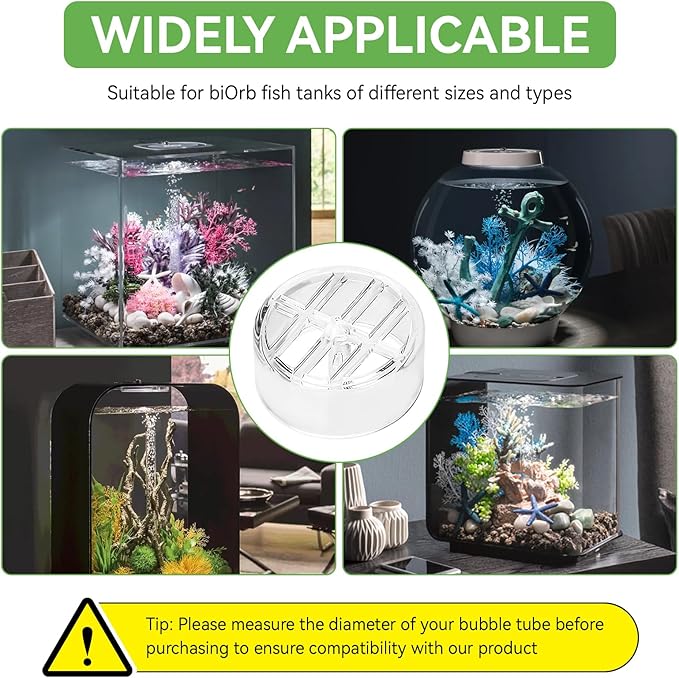 Bubble Tube Guard for biOrb, Acrylic Cover for Aquariums Bubble Tube, Transparent Bubble Accessories for biOrb Aquarium Fish Tanks, Keeps Objects, Fish, Snails, Shrimp Out of Filter, 2PCS