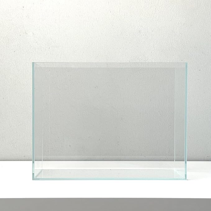 Nano Aquarium Kit 2.2 Gallon, Rimless Glass Betta Fish Tank with Filter & LED Light, 12" x 6" x 8" Small Desktop Fish Tank for Home Office (Transparent, Essential)