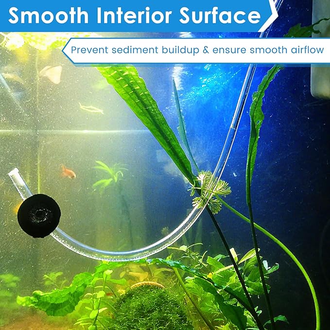 Aquarium Tubing, Airline Tubing, Standard 3/16” Air Hose Clear and Flexible – Resists Kinking, for Fish Tank Air Pump,Hydroponics and Pond (6 Feet)