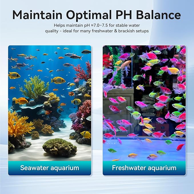 Aquarium Filter Media for Freshwater & Marine Tank Bio House Filter Media with Ceramic Ball & Bio Balls, Helps Maintain Clear Water for Sump, Pond & Koi Fish Tanks