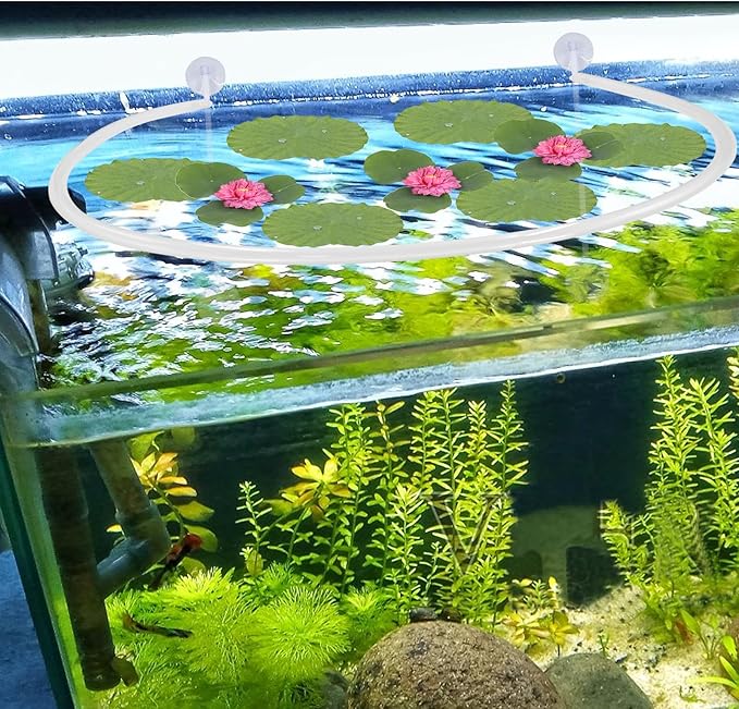 2 Pack Aquarium Floating Plant Corral, Floating Plant Fence, Aquarium Plant Barrier, Separates Floating Plants, Auto Adjust Height with Water Level for All Floating Plants and Aquariums
