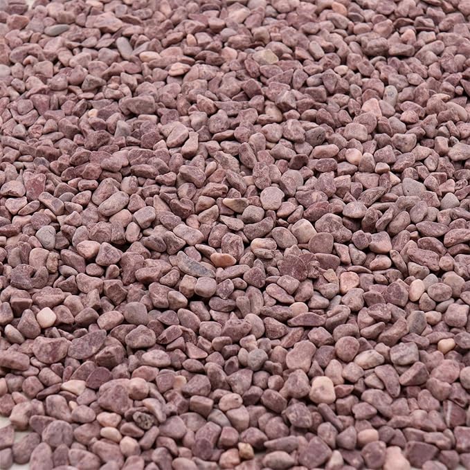 Rocks for Plants.Red Color Decorative Pebbles. 1/5 Inch 2 lbs. for Garden, Landscaping, Indoor, Vase fillers, Crafting, Succulents, pots, Plants (Mini, RED, 2)