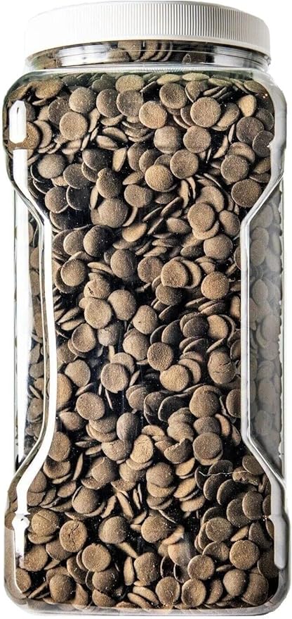 Ultra Multi-Worm 12mm - 1/2" Small Sinking Wafers for Bottom Fish, Shrimp, Snails, Crabs, Crayfish, All Tropical Fish...2-lb Med Jar