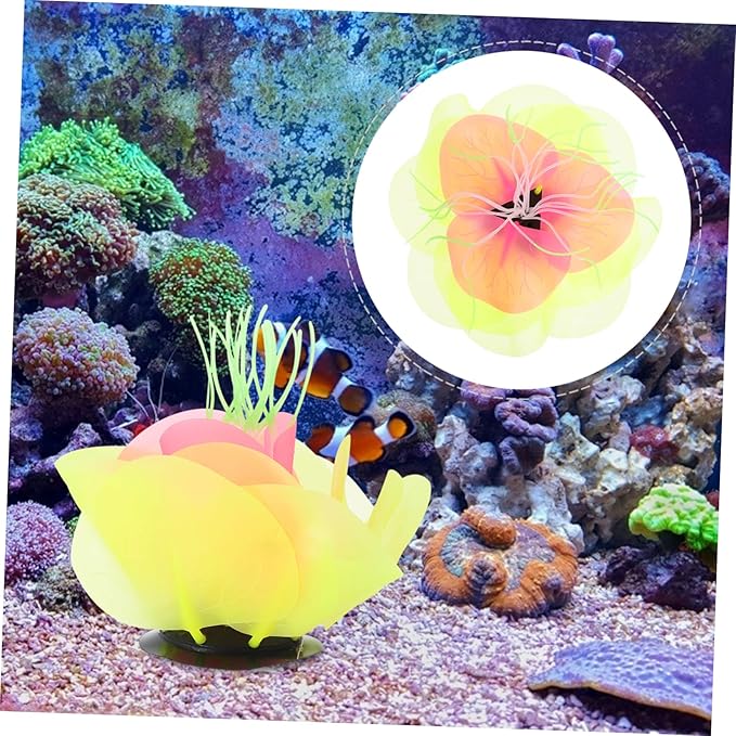 BESPORTBLE Colorful Water Lily Aquarium Decor Vivid Aquatic Plant for Fish Tank Landscaping Safe for for Decoration