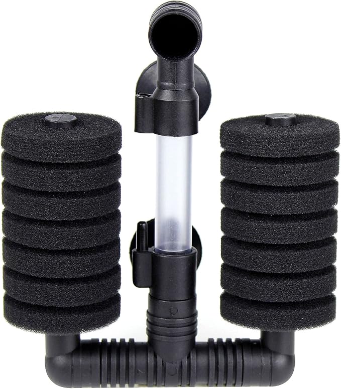 AQUANEAT 1 Pack Double Bio Sponge Filter, for Fry, Betta, Shrimp, Nano, Aquarium Fish Tank