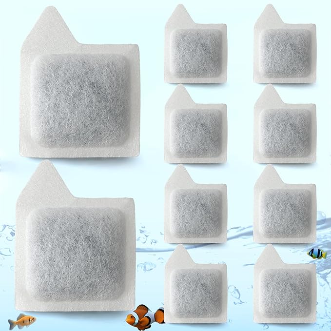 NEWKE 10 Pack XS Replacement Filter Cartridges for Tetra Whisper Extra Small Fish Tanks Filter, Extra Small Activated Carbon Replacement Cartridge for Aquarium Kits up to 3 Gallons