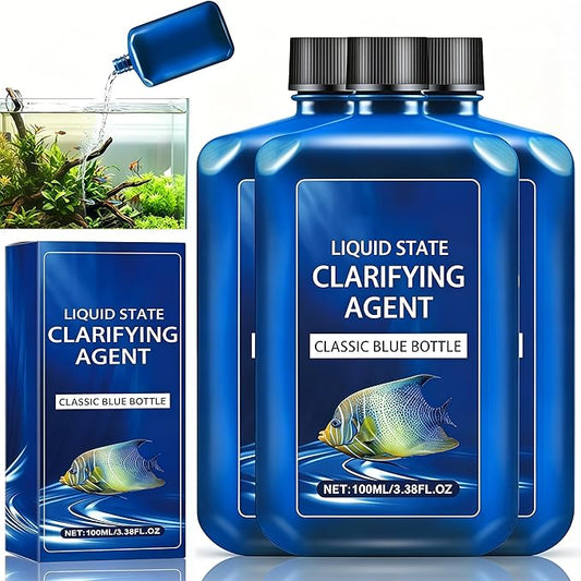 2026 New Fast-Acting Aquarium Water Clarifier, Water Clarifier for Fish Tank, Clears Cloudy Water & Maintains Clear Results, Powerful Fish Tank Water-Purification, for Freshwater (3 Pcs)