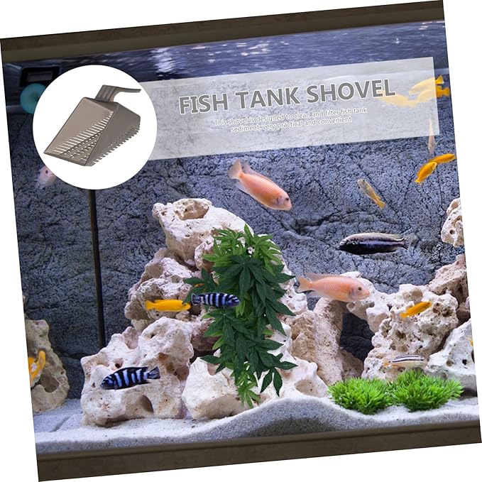 KESYOO Plastic Sand Shovel for Aquariums Multi-Function Substrate Cleaning Tool for Easy Removal of Sand and Sediment Fish Tanks Lightweight and Design