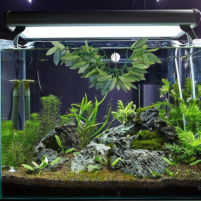 POPETPOP Reptile Hanging Plant - Terrarium Plant with Suction Cup for Bearded Dragons Lizards Geckos Snake Pets and Hermit Crab Tank Habitat Decorations