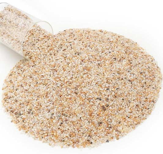 NUPICK 1-3mm Coarse Sand for Plants, 10lb Horticultural Grit for Aquariums, Succulents, Desert Silica Sand for Cactus, Decorative Gravel for Vases Filler, Gold Grit for Bonsai, Landscaping
