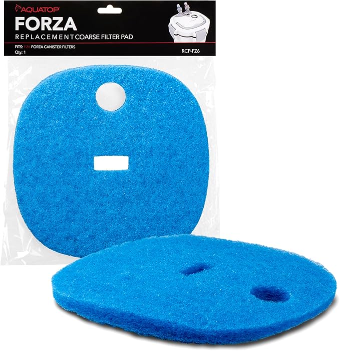 Aquatop Replacement Coarse Blue Filter Pad – Fits Forza FZ6 Canister Filters, Aquarium Filter Refills, Keeps Water Crystal Clear, Fish Filter Cartridge for Dirt & Debris