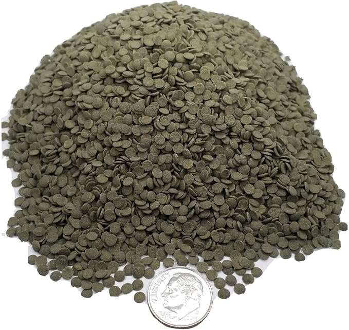 3.5mm - 1/8" Micro Sinking Wafers of Algae, Spirulina, Veggies for All Tropicals, Shrimp, Snails, Crabs, Catfish, Small Plecos Tropical Fish…2-lb Jar