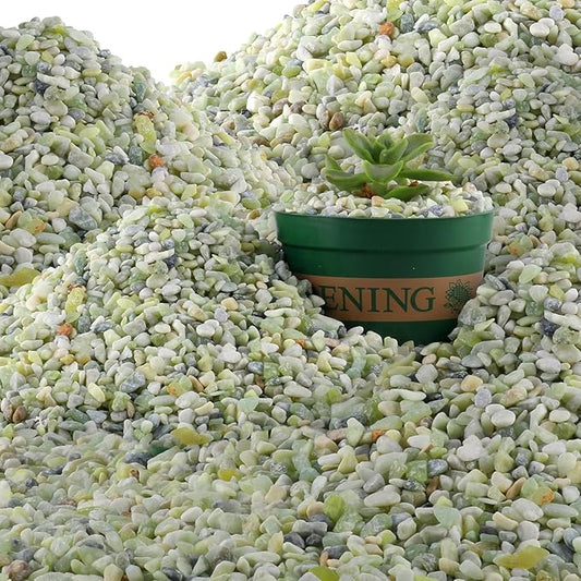 45lb Jade Bean Stone,1/4 Inch Bonsai DIY Rocks, Natural Succulent Rock and River Rocks Decorative for Aquariums, Vases, Terrarium, Outdoor Gardening, Top Dressing for Potted Plants