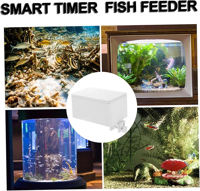 YARNOW 1Set Automatic Fish Feeder for Small Aquariums Durable Material Precise Timer Control for Desktop Fish Tanks Easy to Use Silent Operation