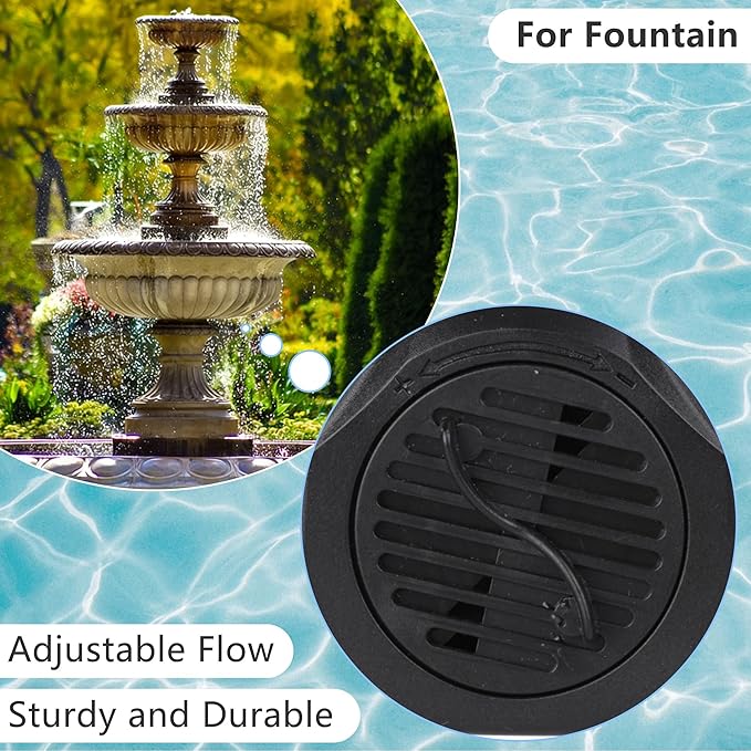 alizzy 150 GPH (570L/H) 10w Durable Small Submersible Water Pump with Tubing for Fountain, Aquarium, Fish Tank, Hydroponics, Pond